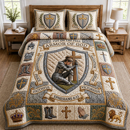 Chritian Faith 3-Piece Quilted Bedding Set GFTOPND927