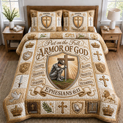 Chritian Faith 3-Piece Quilted Bedding Set GFTOPND928