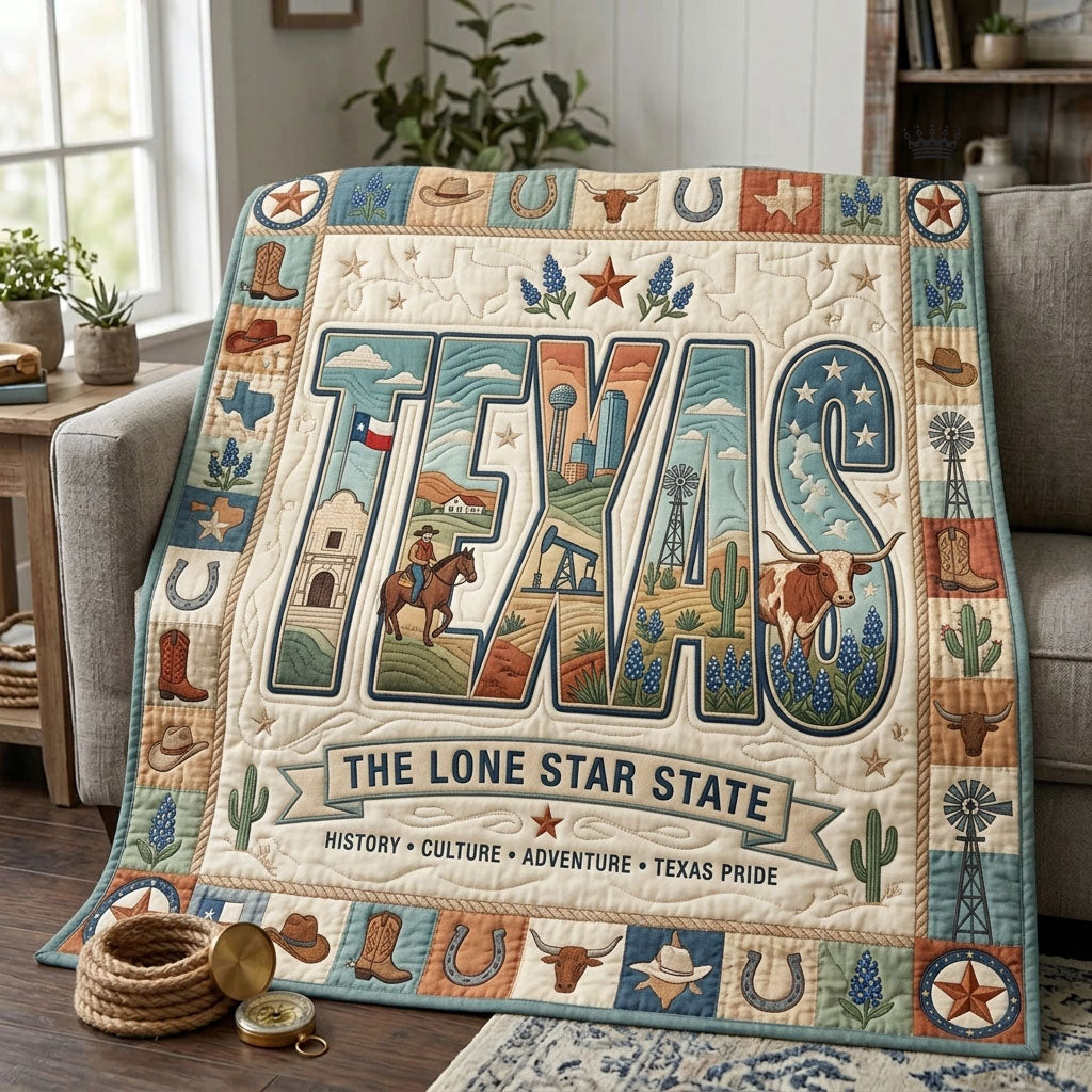 Texas Travel Quilted Blanket GFTOPND933