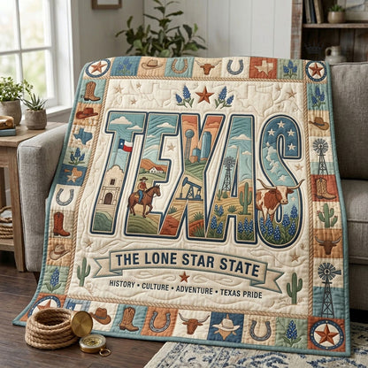 Texas Travel Quilted Blanket GFTOPND933
