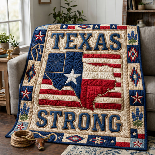 Texas Strong Quilted Blanket GFTOPND935