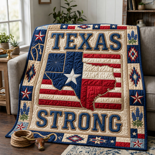 Texas Strong Quilted Blanket GFTOPND935