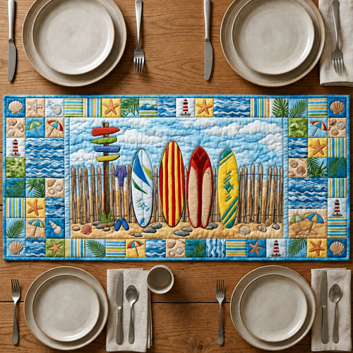 Summer Surfboard  Quilted Table Runner GFTOPND96