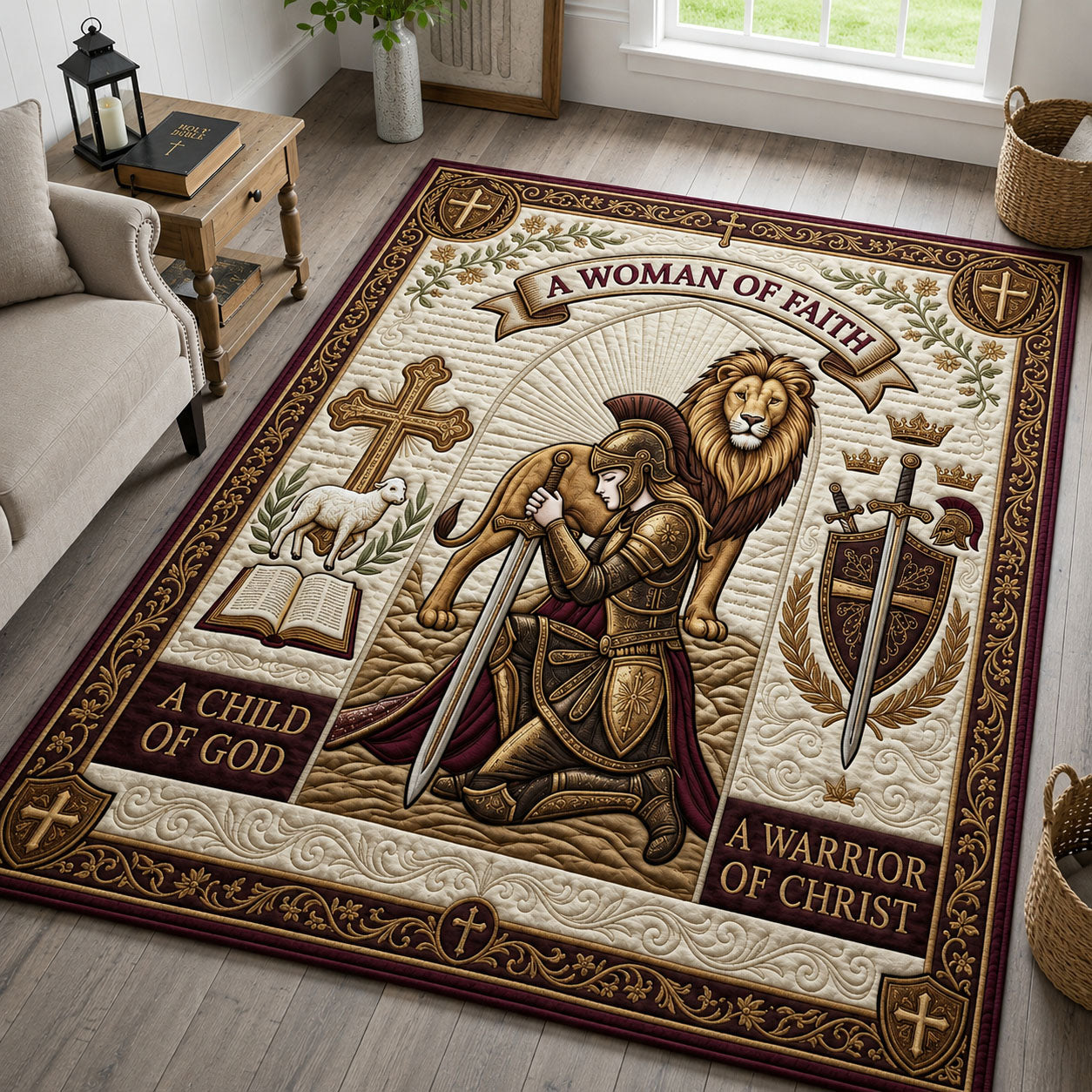 A Woman Of Faith Area Rug GFTOPND973