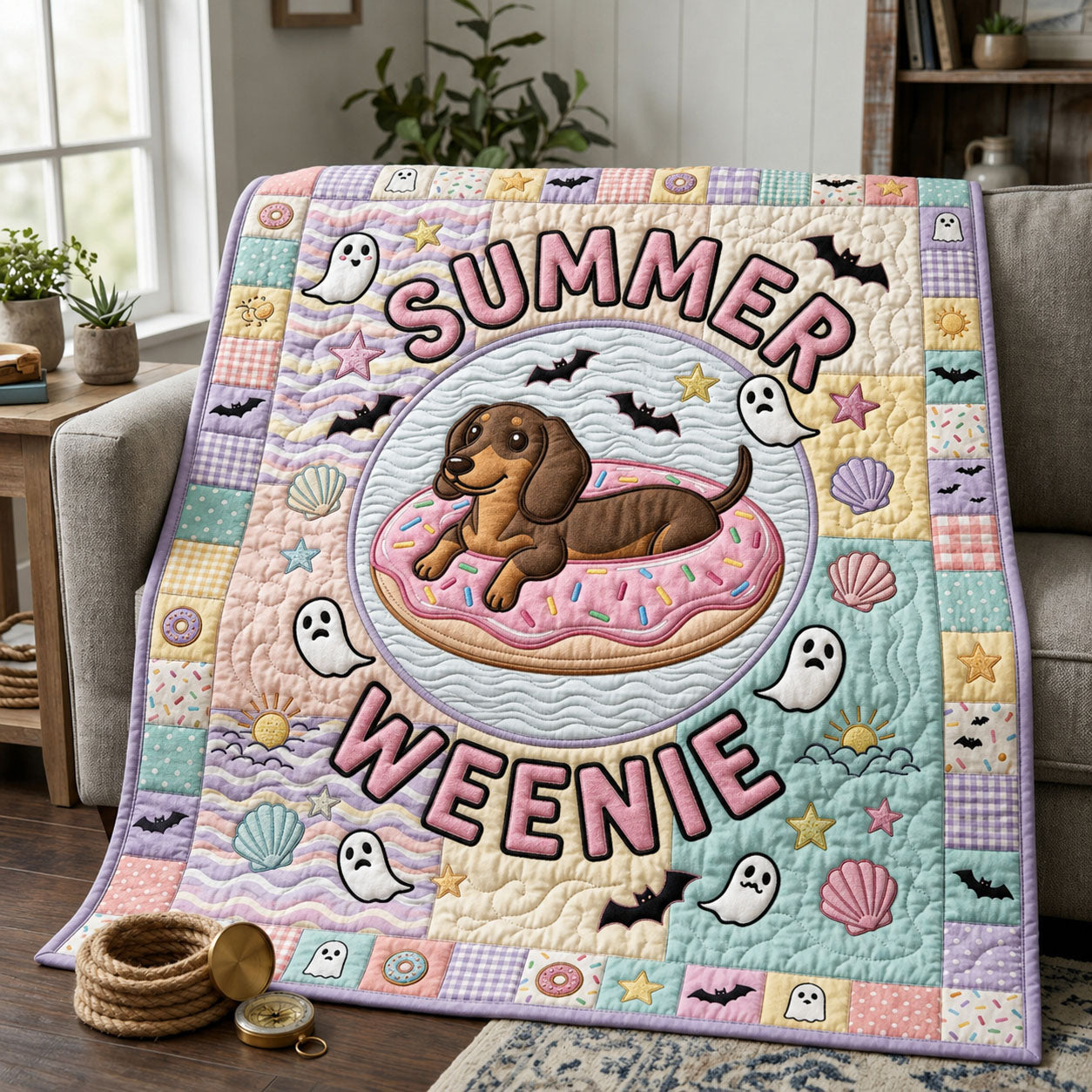 Summer Weenie Quilted Blanket GFTOPND980