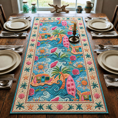 Bright Summer Beach Quilted Table Runner GFTOPND99