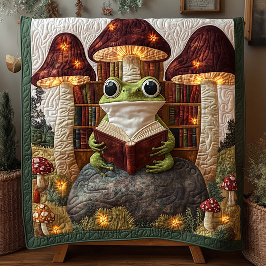 Mushroom Library Quilted Blanket GFTOQA1002
