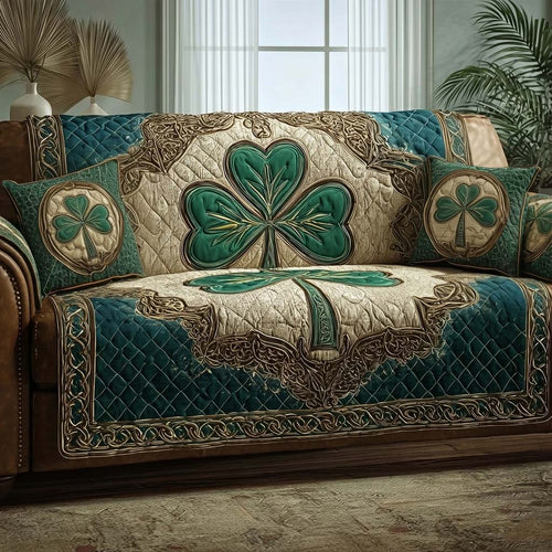 Emerald Beauty Quilted Sofa Cover GFTOQA1013