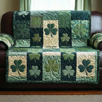 Shamrock Patch Quilted Sofa Cover GFTOQA1017