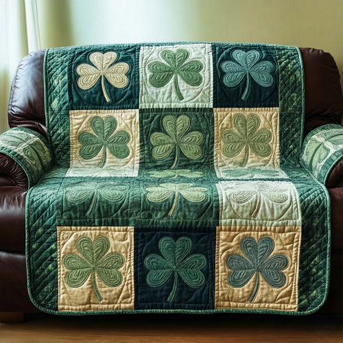 Shamrock Patch Quilted Sofa Cover GFTOQA1018