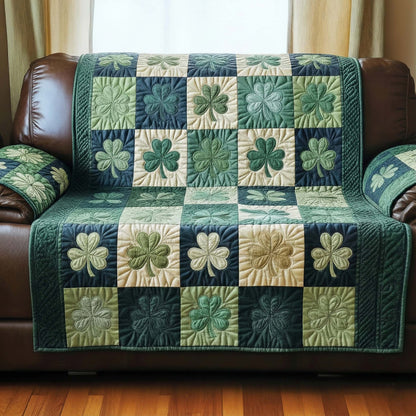 Shamrock Patch Quilted Sofa Cover GFTOQA1019