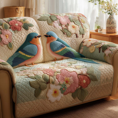 Blossom Swallow Quilted Sofa Cover GFTOQA1023