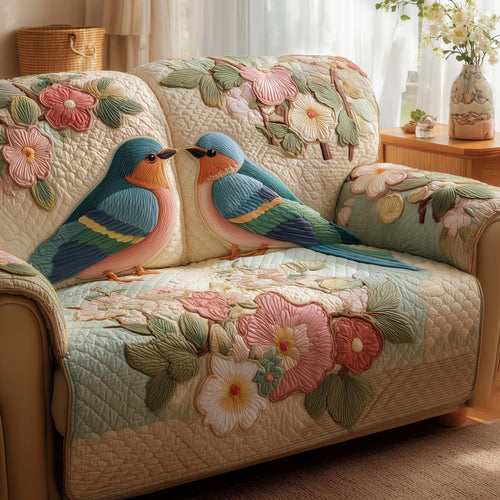 Blossom Swallow Quilted Sofa Cover GFTOQA1023