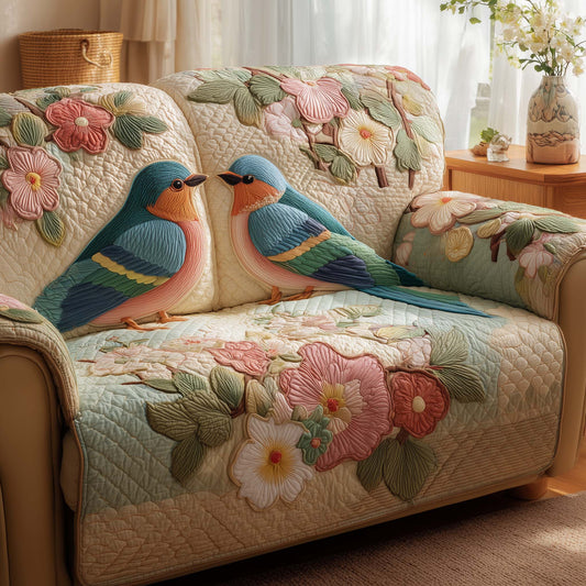 Blossom Swallow Quilted Sofa Cover GFTOQA1023
