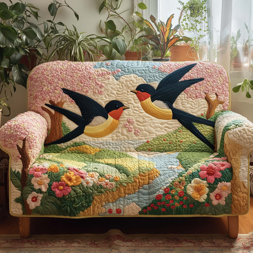 Spring Return Quilted Sofa Cover GFTOQA1025