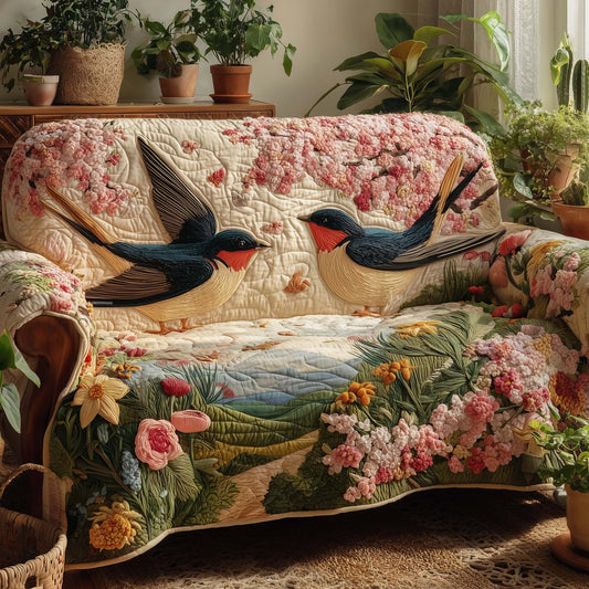 Spring Return Quilted Sofa Cover GFTOQA1026