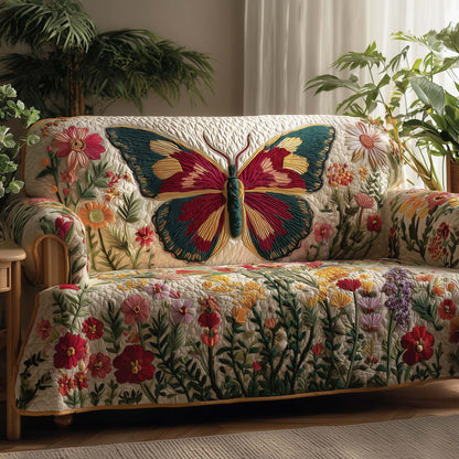 Spring Flutter Quilted Sofa Cover GFTOQA1028