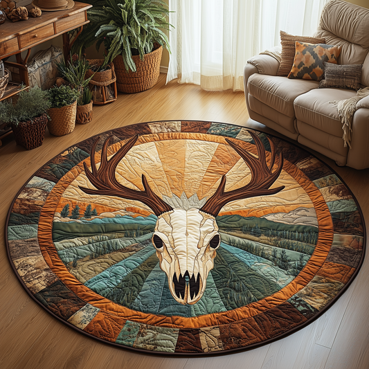 Deer Serenity Quilted Round Mat GFTOQA1042