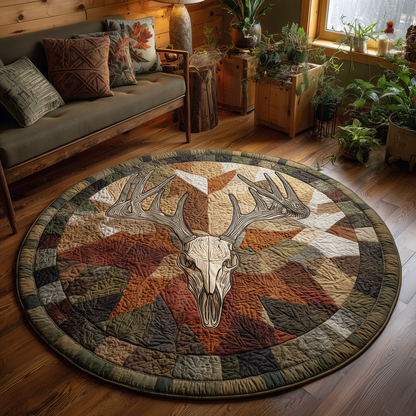 Deer Serenity Quilted Round Mat GFTOQA1043