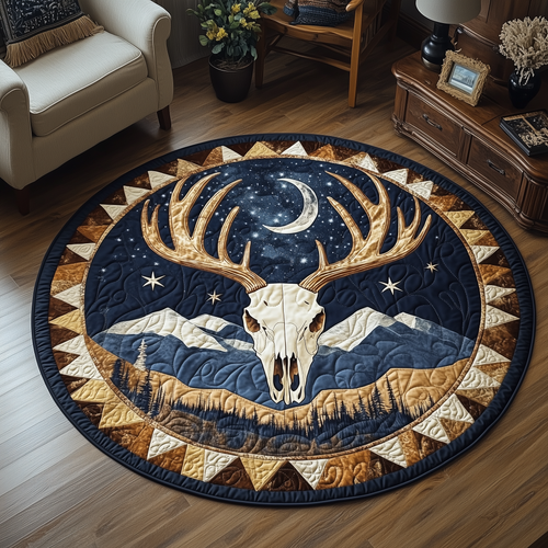 Midnight Plains Quilted Round Mat GFTOQA1047