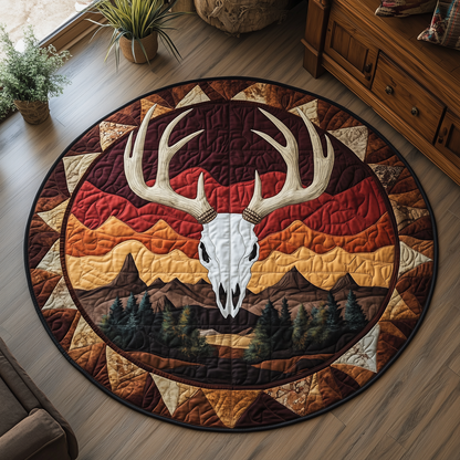 Crimson Mesa Quilted Round Mat GFTOQA1048