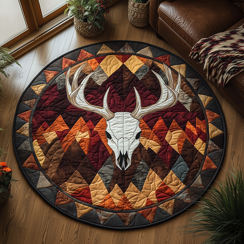 Crimson Mesa Quilted Round Mat GFTOQA1049