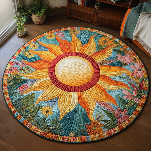 Radiant Bloom Quilted Round Mat GFTOQA1050
