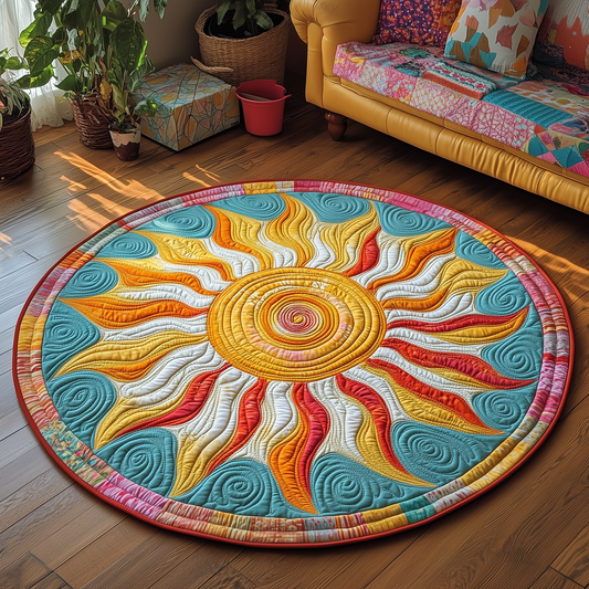 Joyful Spiral Quilted Round Mat GFTOQA1055