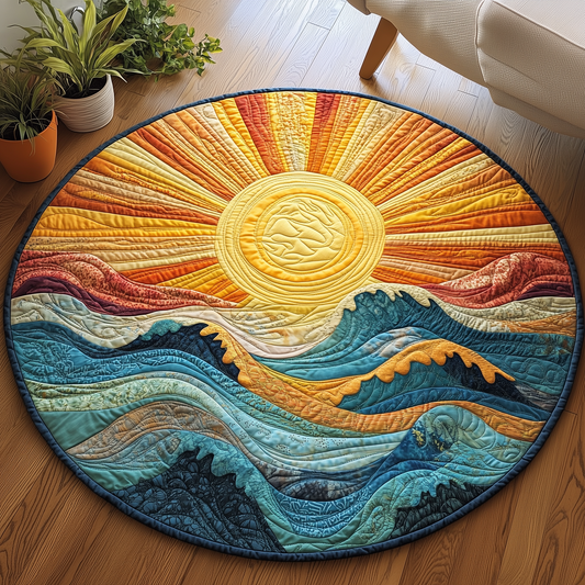 Coastal Dawn Quilted Round Mat GFTOQA1058
