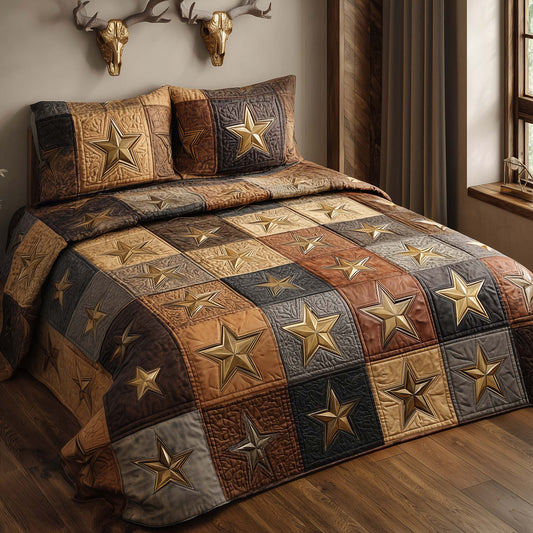 Western Star 3-Piece Quilted Bedding Set GFTOQA1096