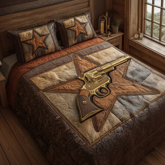 Western Star 3-Piece Quilted Bedding Set GFTOQA1097