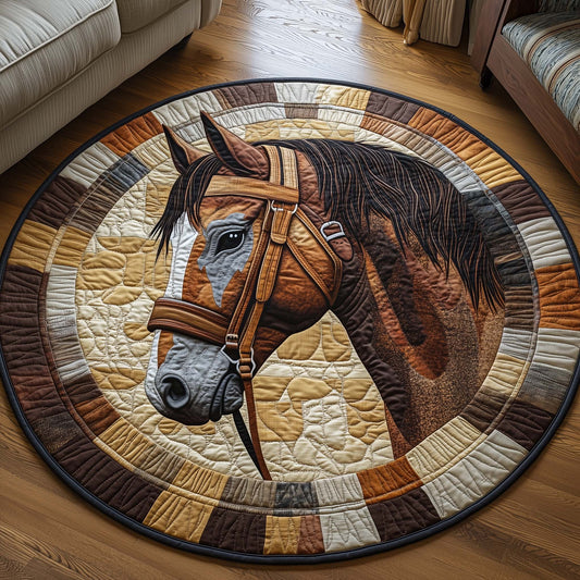 Prairie Horse Quilted Round Mat GFTOQA1115