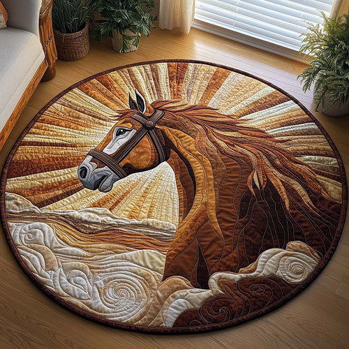 Prairie Horse Quilted Round Mat GFTOQA1117