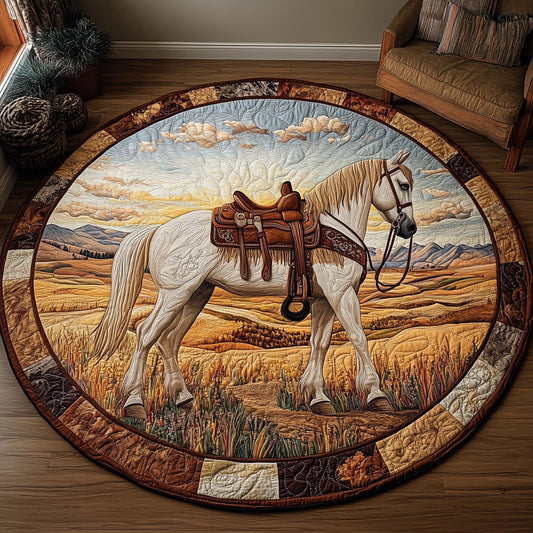 Prairie Horse Quilted Round Mat GFTOQA1119