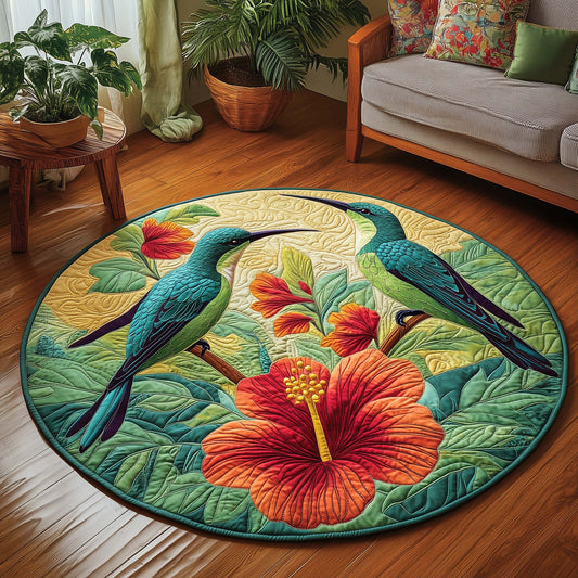 Spring Hummingbird Quilted Round Mat GFTOQA1123