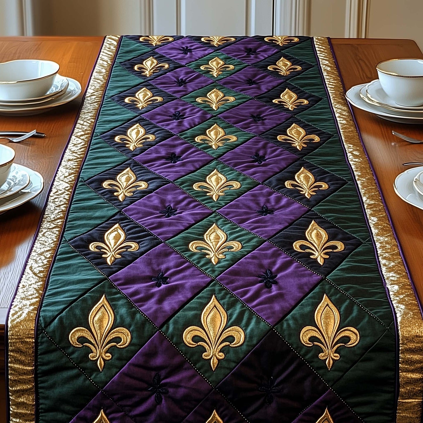 Mardi Gras Quilted Table Runner GFTOQA1128