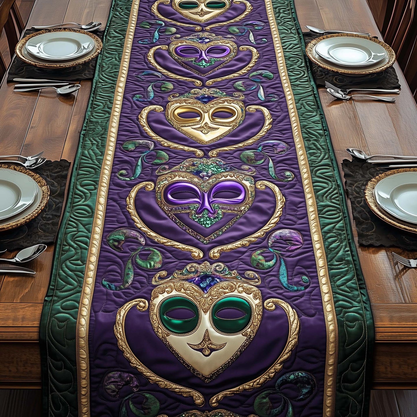 Mardi Gras Quilted Table Runner GFTOQA1129