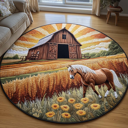 Rustic Serenity Quilted Round Mat GFTOQA1198