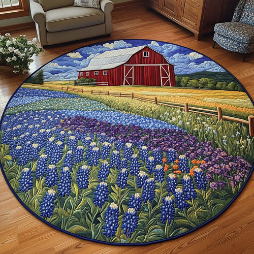 Bluebonnet Bloom Quilted Round Mat GFTOQA1201