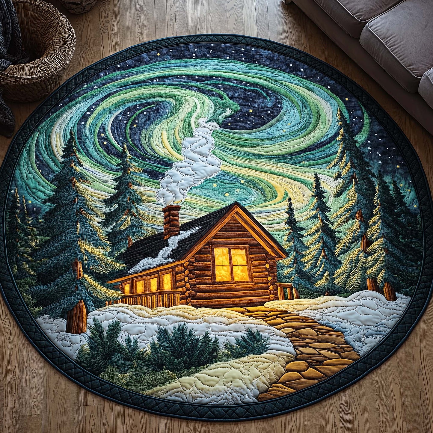 Aurora Haven Quilted Round Mat GFTOQA1203