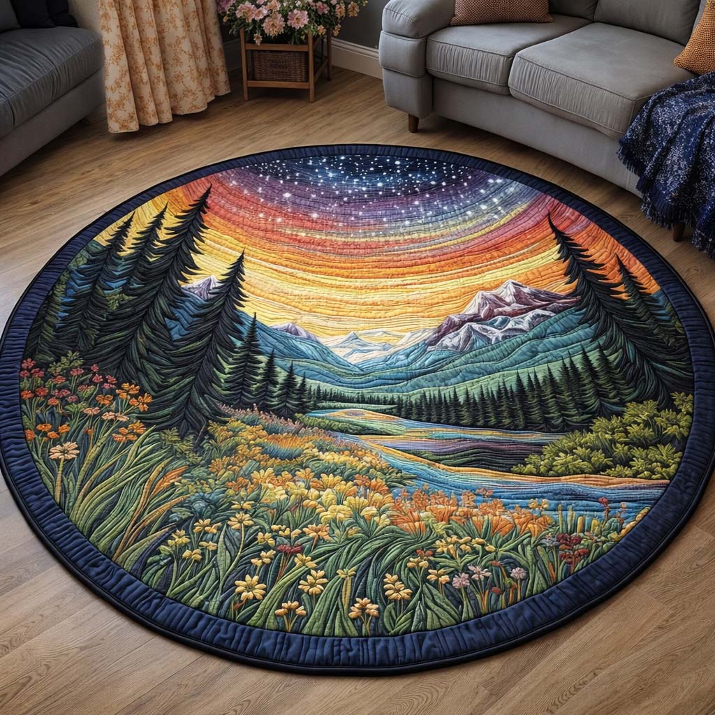 Aurora Meadow Quilted Round Mat GFTOQA1211