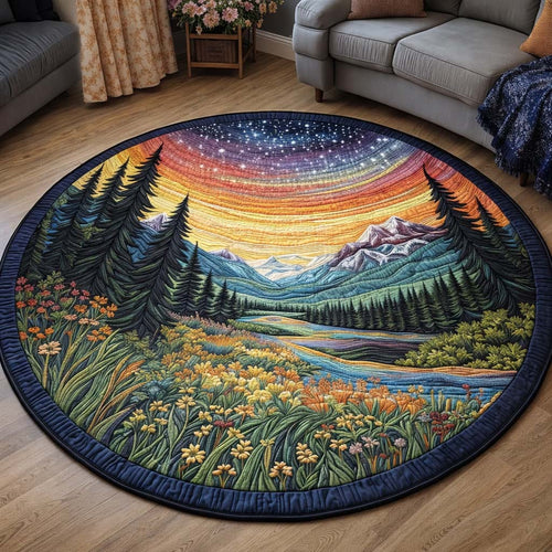 Aurora Meadow Quilted Round Mat GFTOQA1211
