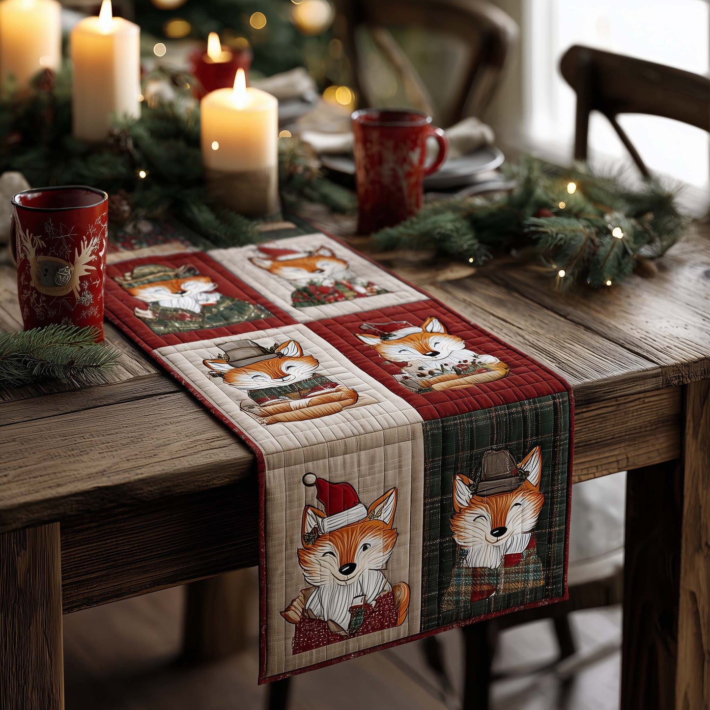 Snowflake Whispers Quilted Table Runner GFTOQA121