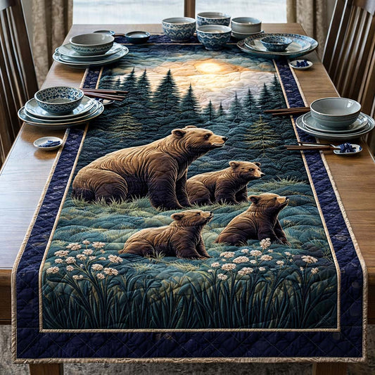 Bear Family Quilted Table Runner GFTOQA1243