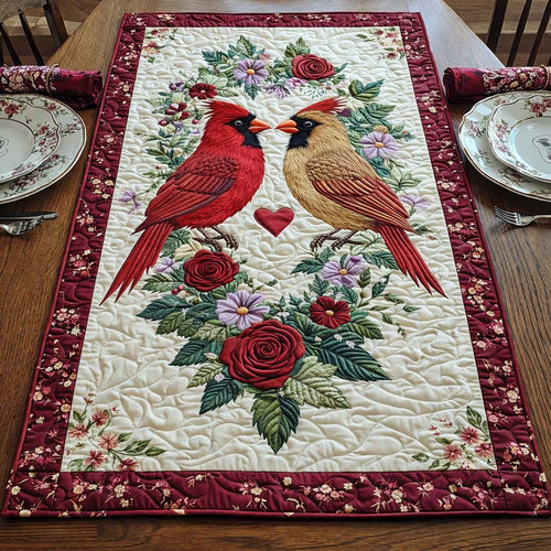 Love Cardinal Quilted Table Runner GFTOQA1251