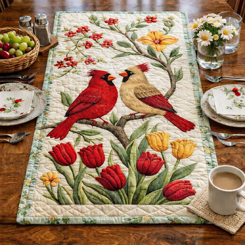 Spring Cardinal Quilted Table Runner GFTOQA1255