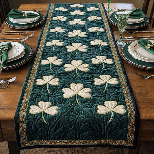 Festive Shamrock Quilted Table Runner GFTOQA1258