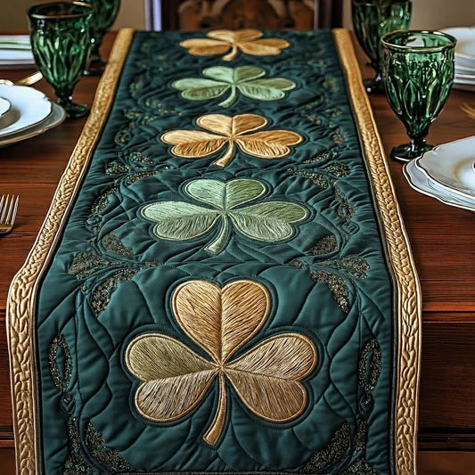 Festive Shamrock Quilted Table Runner GFTOQA1259