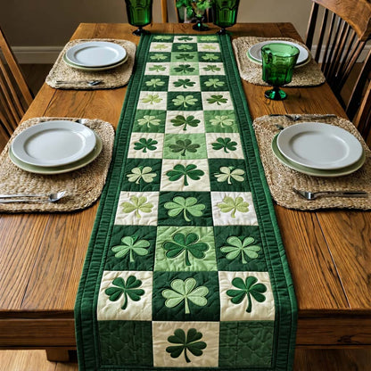 Festive Shamrock Quilted Table Runner GFTOQA1262