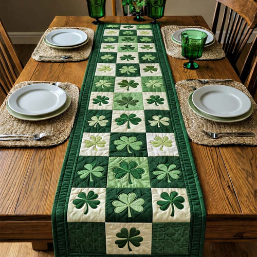 Festive Shamrock Quilted Table Runner GFTOQA1262